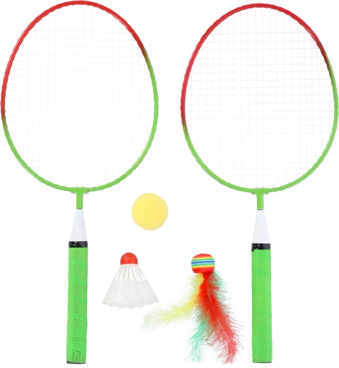 Set júnior de bádminton NILS con 2 raquetas y 3 volantes
