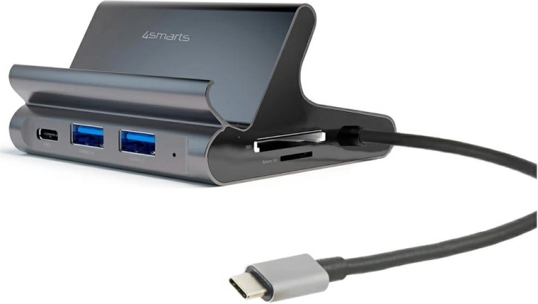 Estación de acoplamiento USB‑C de sobremesa 7 en 1 con soporte para tablet y teléfono con soporte para Samsung DeX