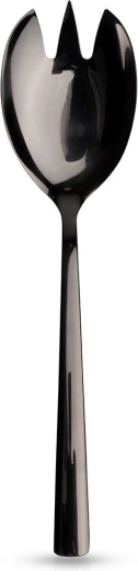 Tenedor para ensalada de acero inoxidable en acabado negro, 1 ud.