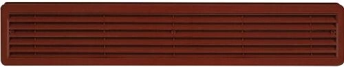 Rejilla de ventilación para puerta de plástico 500 × 90 mm, marrón (2 uds.)