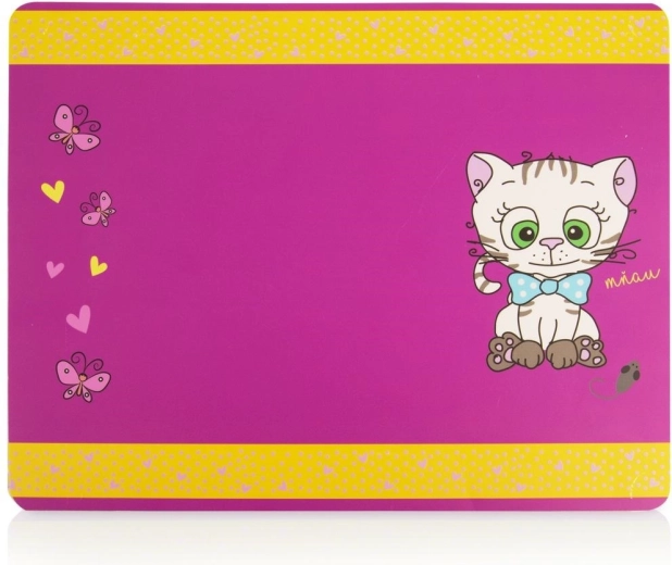 Mantelito infantil con motivo de gatita 35 × 25 cm