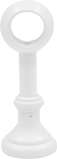 Soporte de plástico blanco para barra de cortina