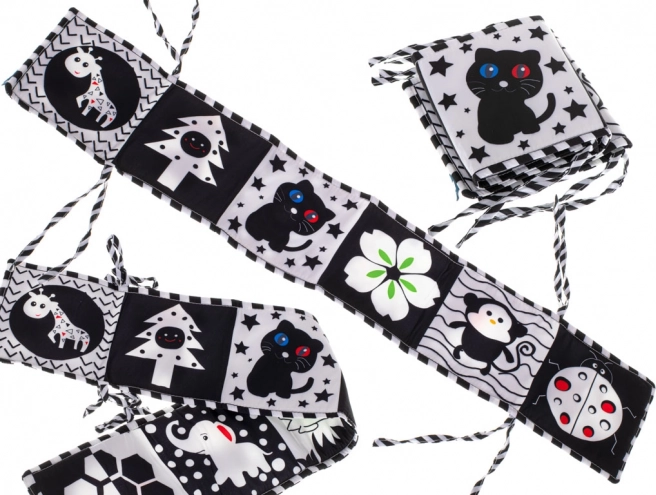 Libro sensomotor de alto contraste para bebés