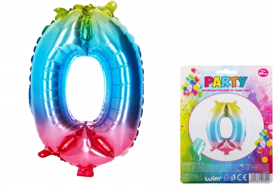 Globo arcoíris número 0 – 40 cm