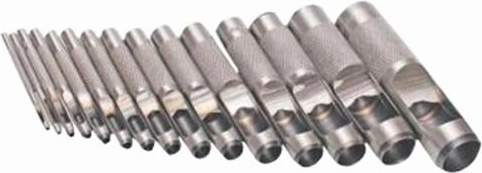 Juego de sacabocados de varilla 2–22 mm, 15 piezas