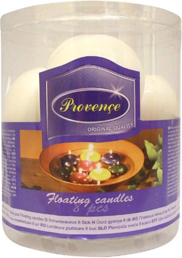 Velas flotantes blancas (8 uds)
