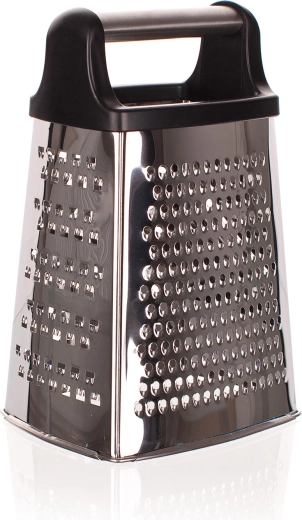 Rallador de acero inoxidable de cuatro caras con mango de plástico Culinaria 21,5 cm