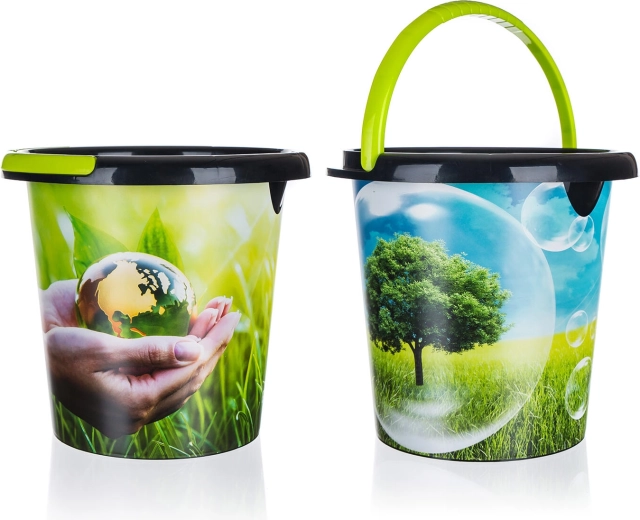 Cubo ECO con pico vertedor de 10 l de plástico reciclado
