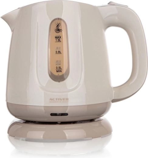 Hervidor eléctrico Bethy 1 l blanco‑moka