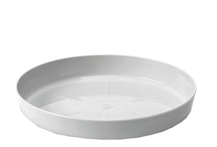 Plato blanco para maceta LAMELA 34 cm