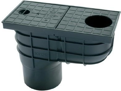 Colector de aguas pluviales de tejado DN 110 plástico negro