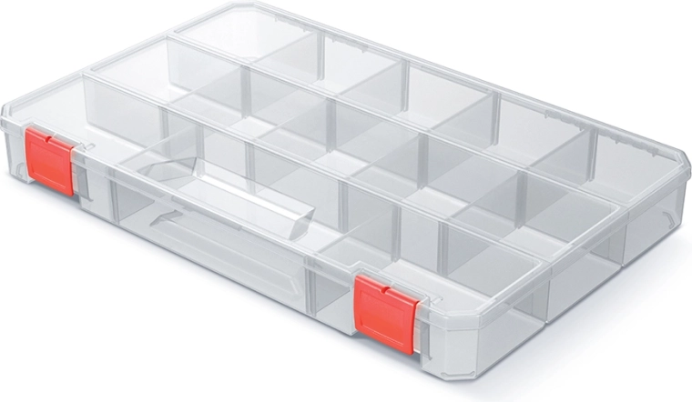 organizador SQR BOX 35,5 × 23 × 4,1 cm transparente