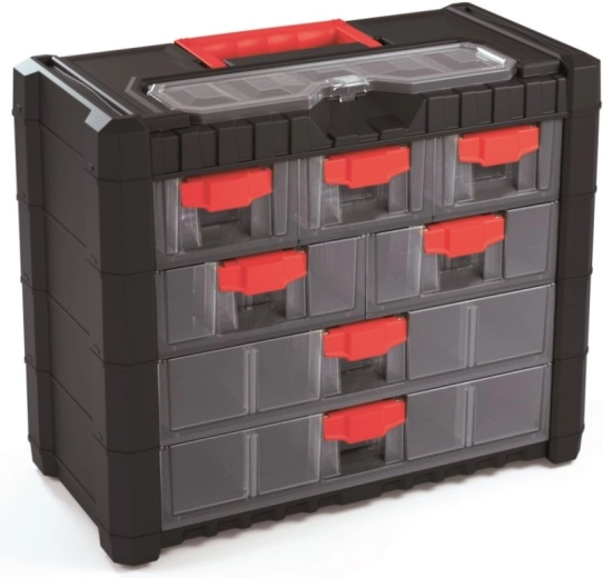 Organizador colgante de plástico Multicase Cargo 400 × 200 × 326 mm, 7 cajones