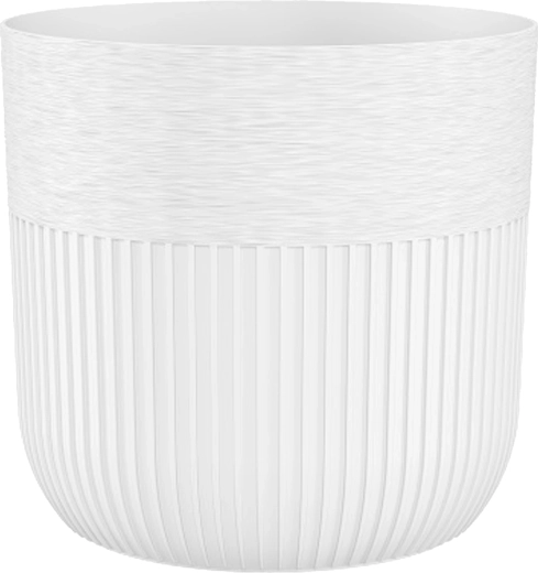 Cuenco cubremaceta de plástico LUCA 22 cm blanco