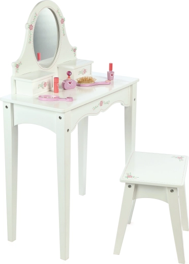 Tidlo tocador cosmético de madera blanco
