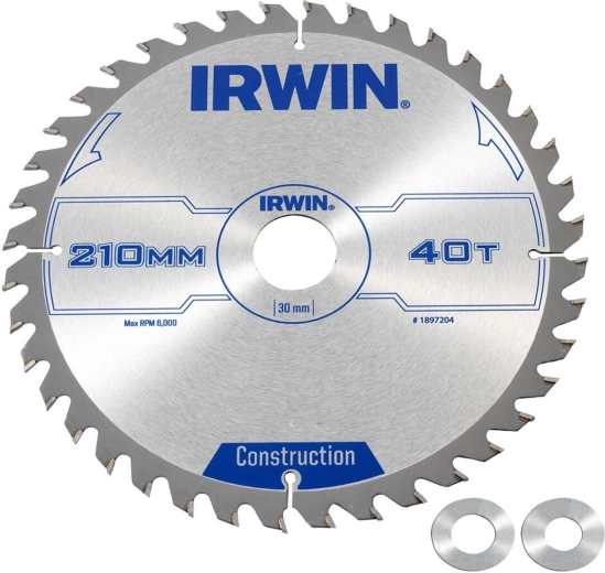 Disco de sierra IRWIN 210 mm, 40 dientes, ATB para madera