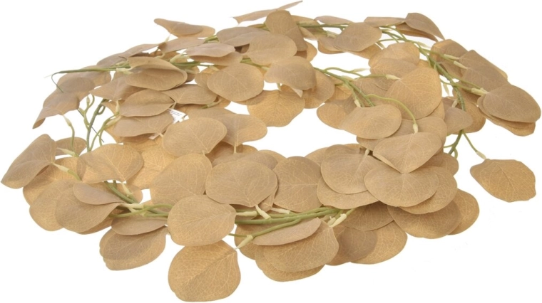 Guirnalda de eucalipto beige 2 m
