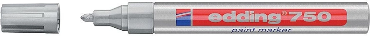 Rotulador de pintura edding 750, plateado