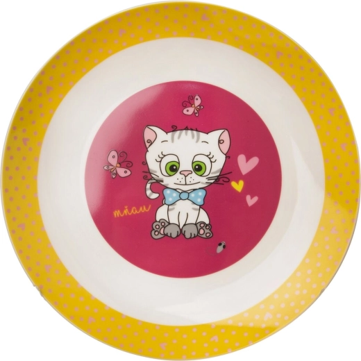 Plato infantil llano porcionado Gatitos 21 cm