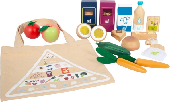 Set de alimentos vegetarianos Fresh – alimentos de madera para la cocinita infantil