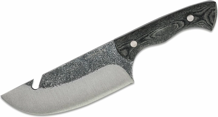 Condor Bush Slicer cuchillo de camping 16,3 cm, Micarta gris, funda de cuero + kydex