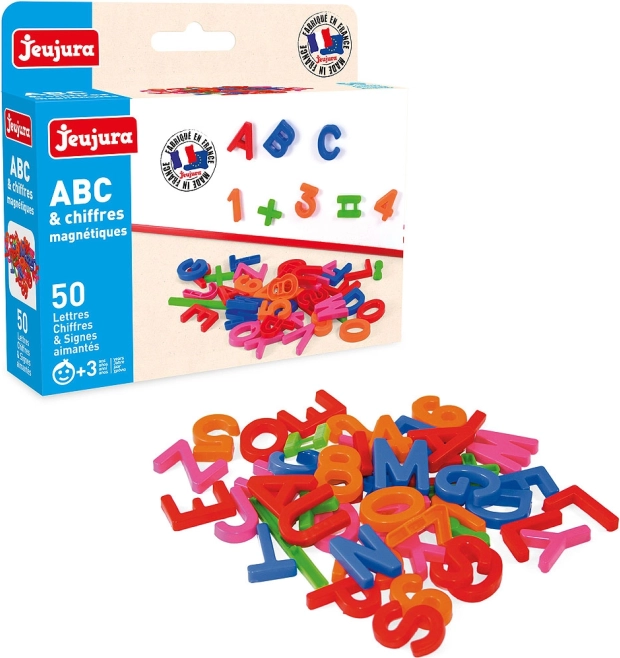 Jeujura letras magnéticas de colores – set de 50 piezas