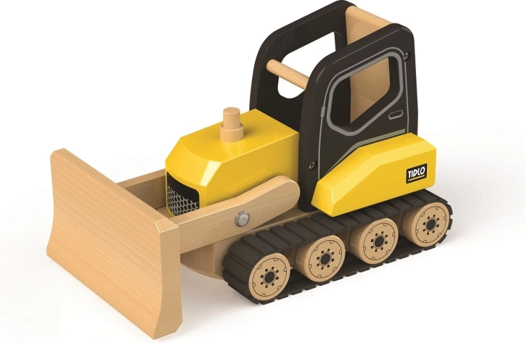 Tidlo bulldozer de madera para niños