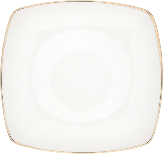 Plato de postre Mariapaula Moderna cuadrado 20,5 cm con decoración dorada