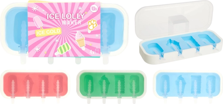 Molde para helados de polipropileno y silicona, 4 uds.