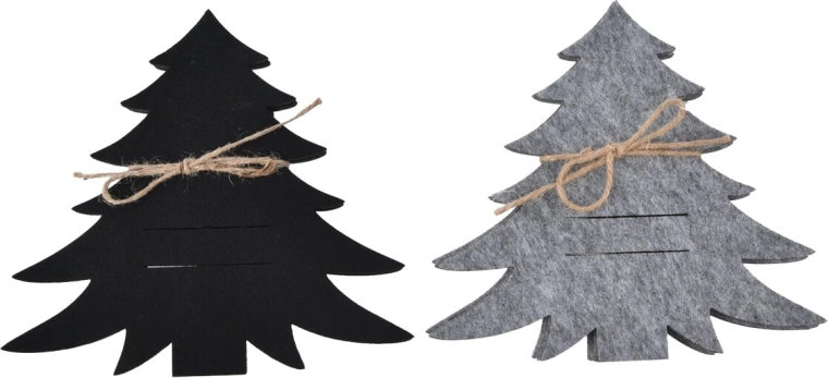 Fundas de fieltro para cubiertos con forma de árbol de Navidad (4 uds.)