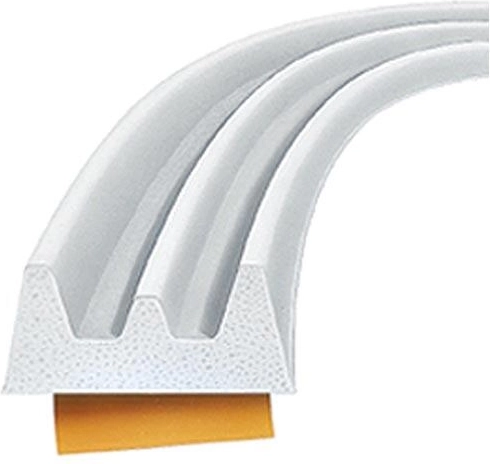 Burlete para ventanas y puertas, perfil E 9 × 4 mm, blanco, 100 m