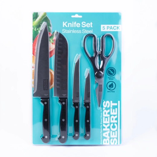 Set Baker's Secret de 4 cuchillos de cocina y tijeras