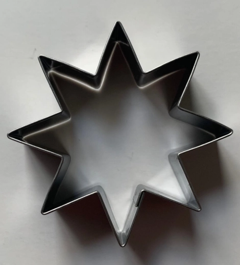 Cortador de galletas con forma de estrella de 8 puntas 60 mm de acero inoxidable