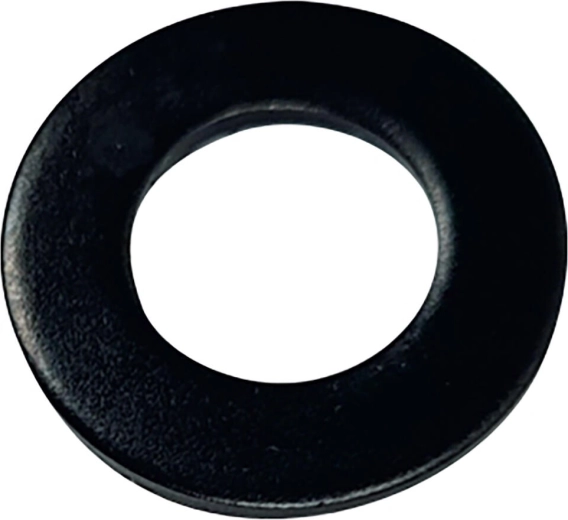 Arandela plana M4 negra – juego de 30 uds.