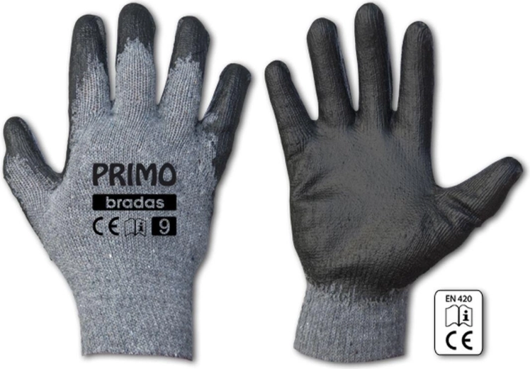 Guantes protectores PRIMO de látex, talla 10 (XL)