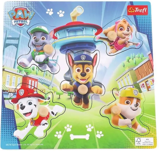 Rompecabezas mini de madera PATRULLA CANINA – 5 piezas