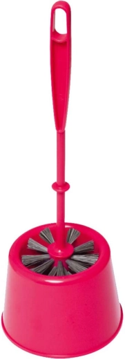 Juego de WC mini redondo de plástico, diámetro del cepillo 7,5 cm, mix de colores