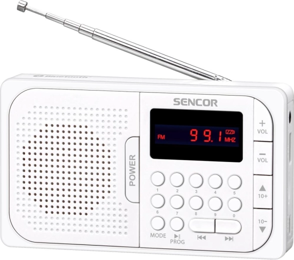 Radio portátil Sencor SRD 216 WH con Bluetooth