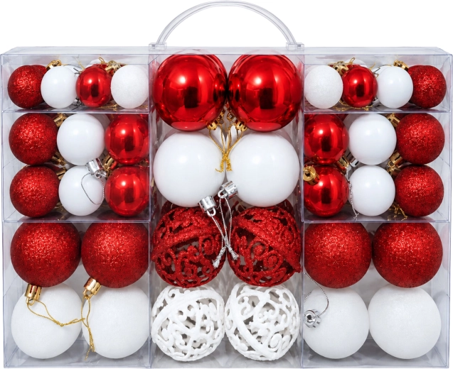 Adornos navideños irrompibles para el árbol, 100 unidades
