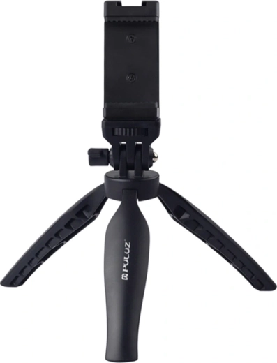 Trípode de sobremesa Puluz con soporte para teléfono (negro)