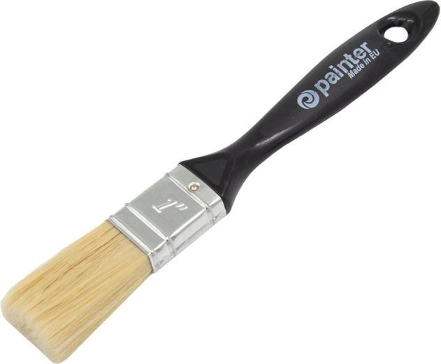 Brocha plana para pintar 1" con mango de plástico, ancho 12 mm