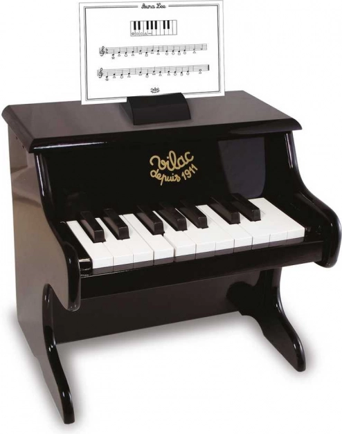 Vilac piano infantil negro de madera