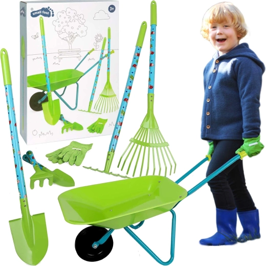Gran set de jardinería para niños con carretilla SMALL FOOT