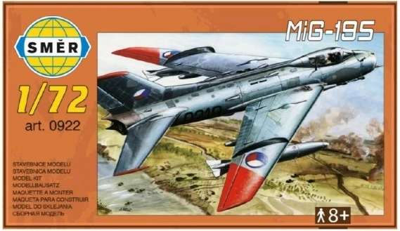 Modelo de avión MIG-19S 12,5 × 18 cm en caja