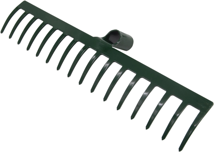 Rastrillo PROFI de acero de 16 dientes, 45,5 cm, sin mango