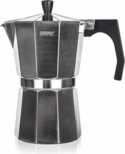 Cafetera Bria de aluminio tipo moka para 9 tazas, 400 ml