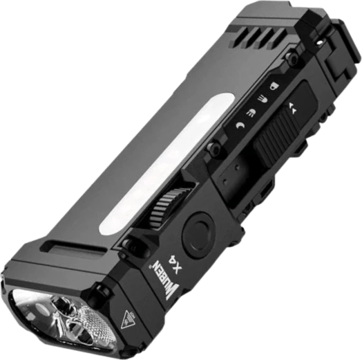 Wuben X4 linterna EDC compacta con COB lateral y RGB, 1500 lm, 3000 mAh