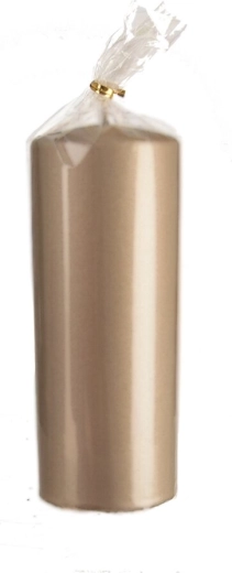 Vela cilíndrica mate champán 7 × 18 cm