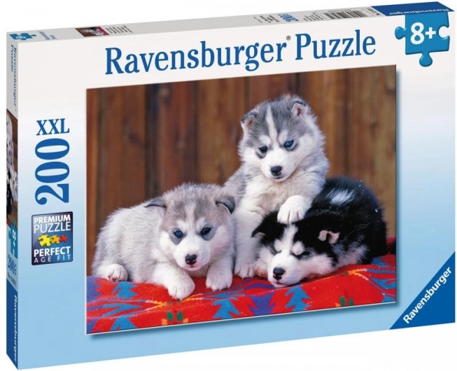 Rompecabezas Ravensburger Cachorros de husky 200 piezas