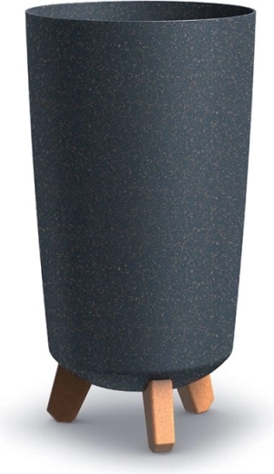 Maceta Gracia Tubus Slim Eco Wood 19,5 cm antracita